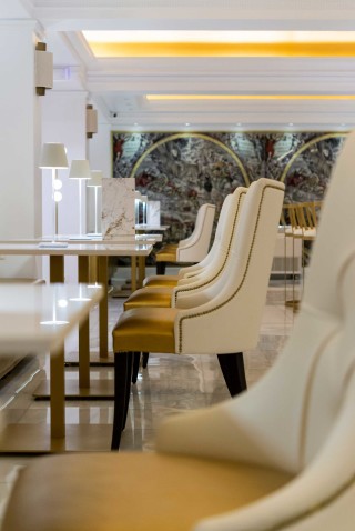 gallery galaxias hotel sitting areas with extremely comfortable seats and tables