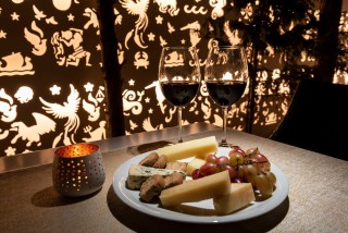 gallery galaxias hotel in the bar you can taste red wine and finger food, such as cheese and fruits